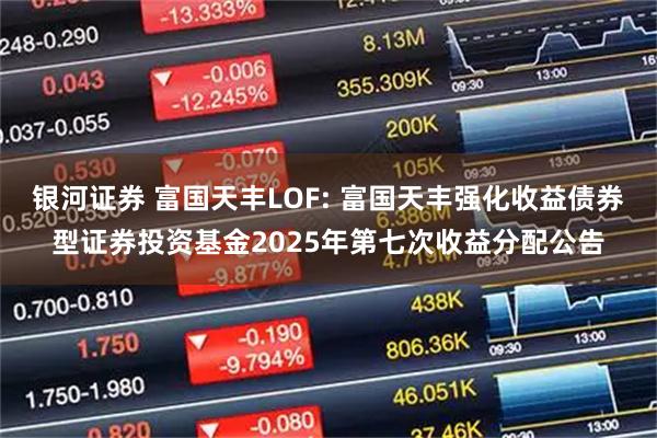 银河证券 富国天丰LOF: 富国天丰强化收益债券型证券投资基金2025年第七次收益分配公告